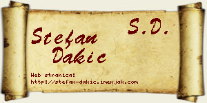 Stefan Dakić vizit kartica